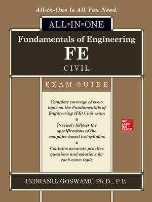 cover image of Fundamentals of Engineering FE Civil All-in-One Exam Guide
